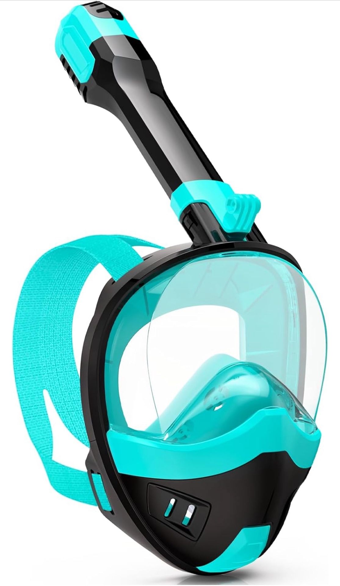 Full Face Snorkel Mask, Snorkeling Gear for Adults Kids with Latest Dry Top Breathing System and Detachable Camera Mount, with 180 Degree Panoramic Vi