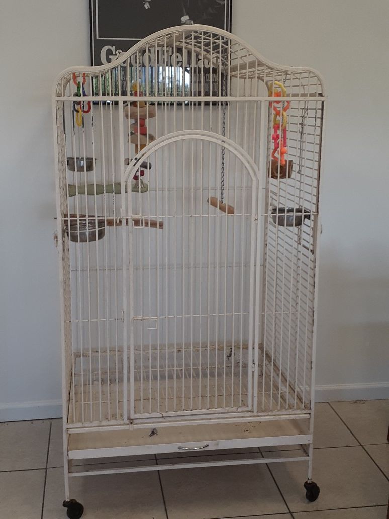 Bird cage opens on the top