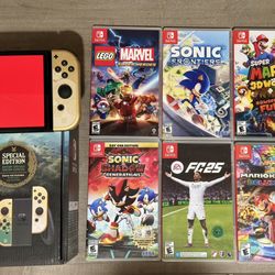 Nintendo Swtich Zelda With Games