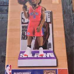 Allen Iverson 76ers Red Jersey Slam Magazine Cover Bobblehead NIB!