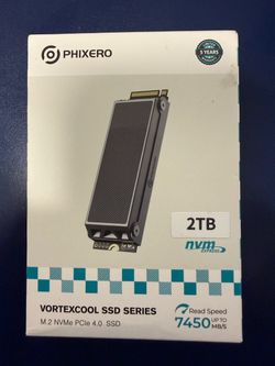 Phixero vortexcool ssd series 2tb M.2 NVMe PCle 4.0 ssd