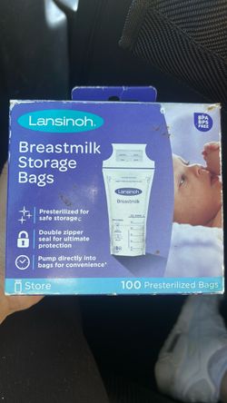 Breast milk storage bags