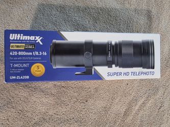 Ultimaxx 420-800mm f/8.3-16 Super HD Telephoto Lens