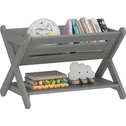 UTEX Kids Bookshelf with Caddy, Toddler Bookshelf, Book Storage Organizer, Small Book Shelf for Kids