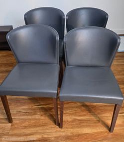 Free !! Set of 4 Grey Modern Dining Chairs