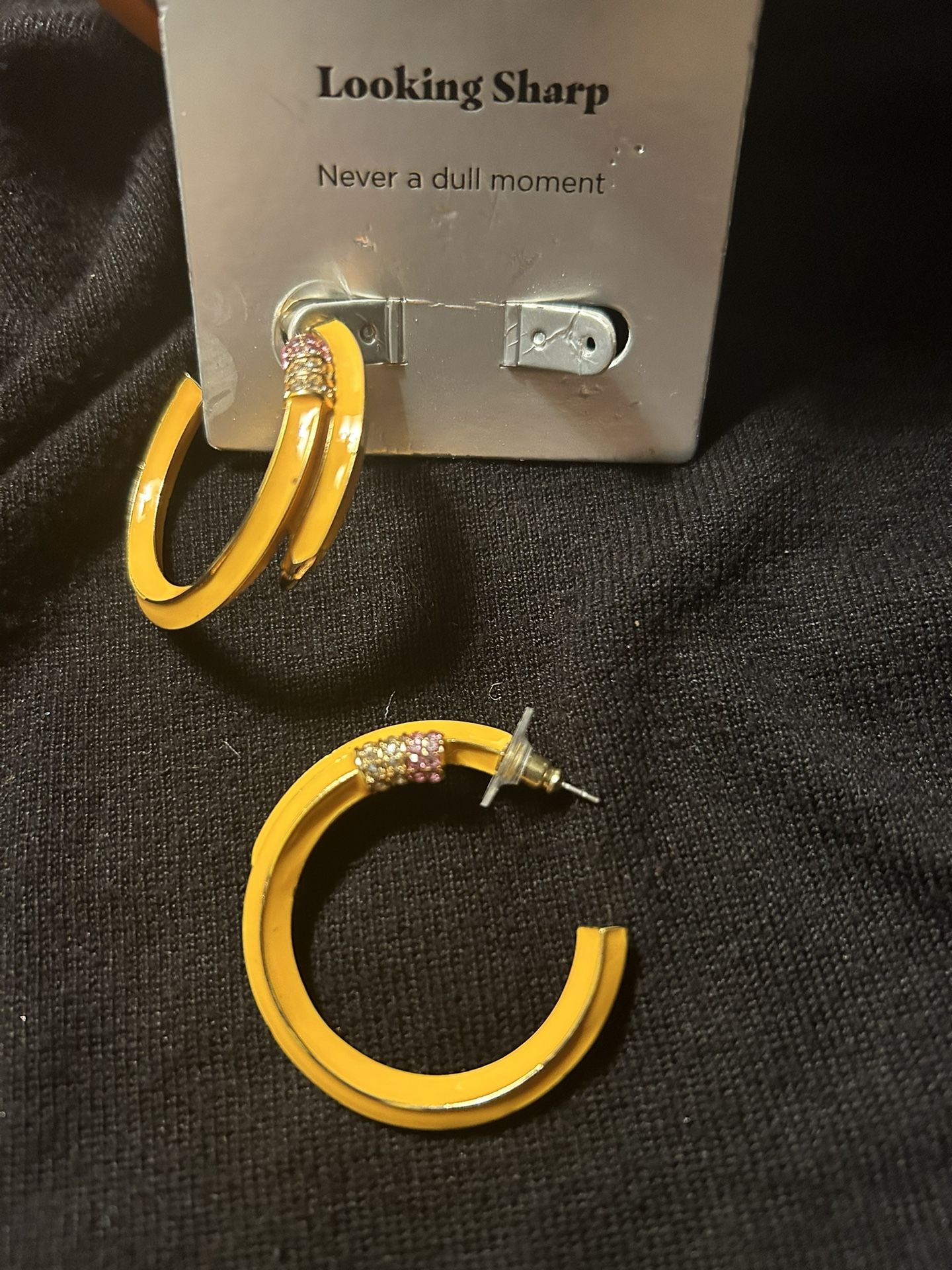 Pencil Hoop Earrings