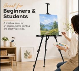 Adjustable Art Easel/Stand black aluminum