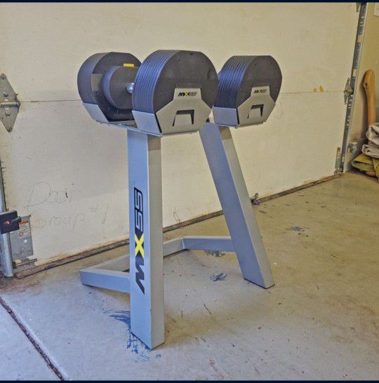 MX55_Adjustable_dumbell and Rack