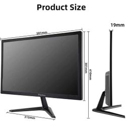Computer Monitor, 22 Inch PC Monitor HD 1600x1050, Gaming Monitor with HDMI & VGA Interface, 5ms, 75Hz, Brightness 250 cd/m², Computer Screen for Lapt