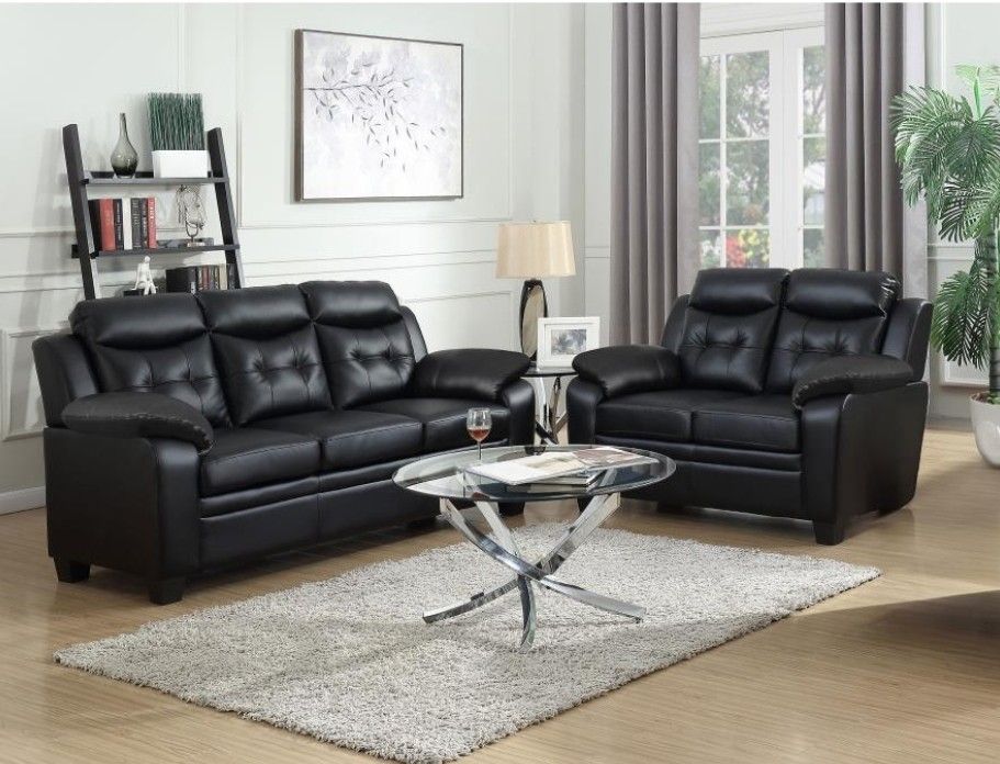 Black 2-piece Sofa Set 