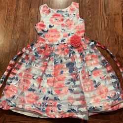 Jona Michelle Girls Fit and Flare Floral Fancy Dress  Size 12