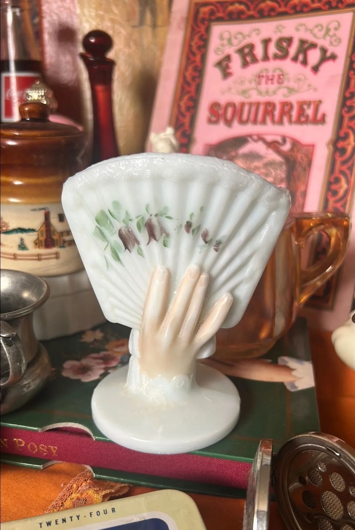 Antique Milk Glass Vase