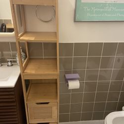 Bathroom Storage Shelf And Laundry Hamper