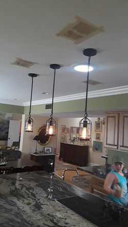 Lighting and ceiling fan