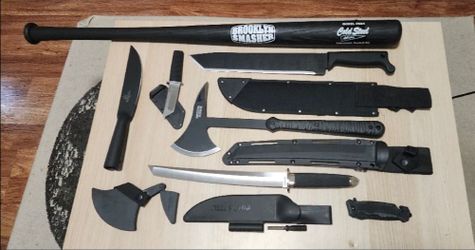 Cold Steel Collection: San Mai Magnum Tanto, Bushman, Hawk - Moving Sale