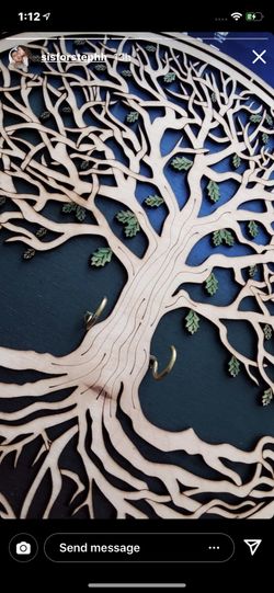 Tree cutout laser engraved