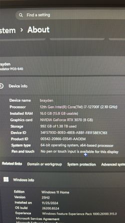 Gaming PC | Intel i7-12700F | RTX 3070 | 16GB RAM | 1.4TB Storage
