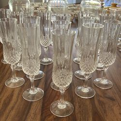 Lead crystal champagne glasses
