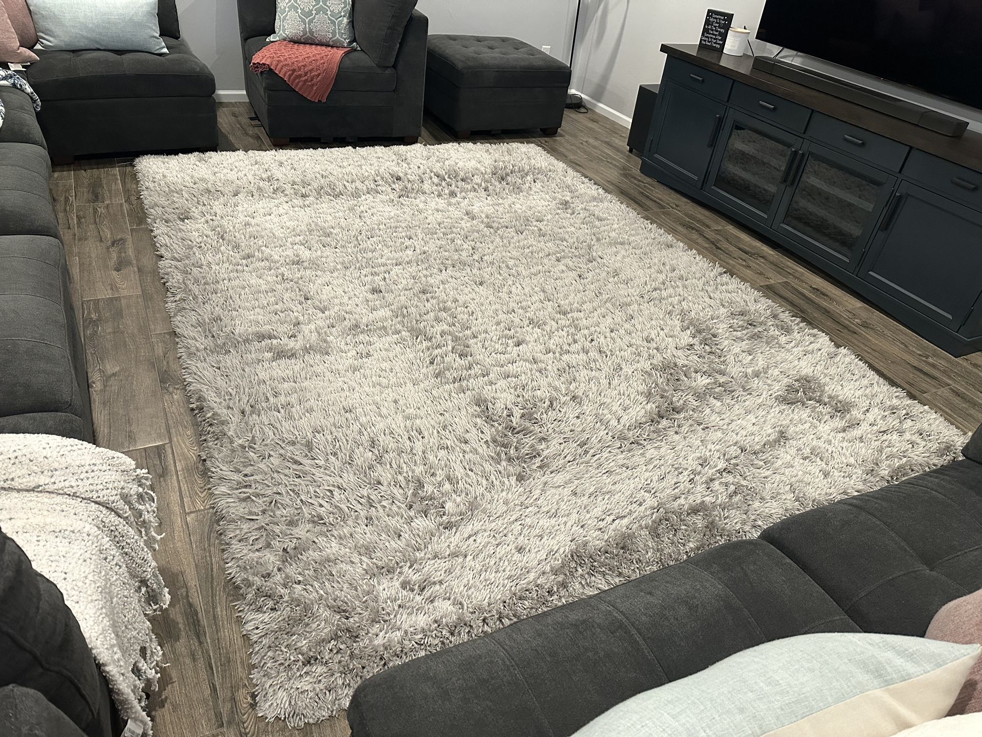 Intinity Rug Light Gray Infinity Shag Rug for Sale in Tucson, AZ - OfferUp