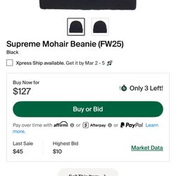 Supreme Mohair Beanie