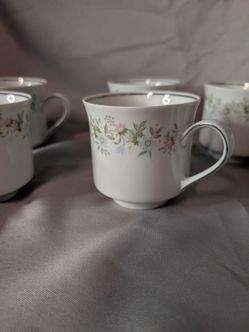 Vintage Johann Haviland Bavaria Germany Floral Cups Set of 7