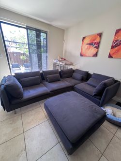SÖDERHAMN Sectional, 4-seat, Tonerud gray