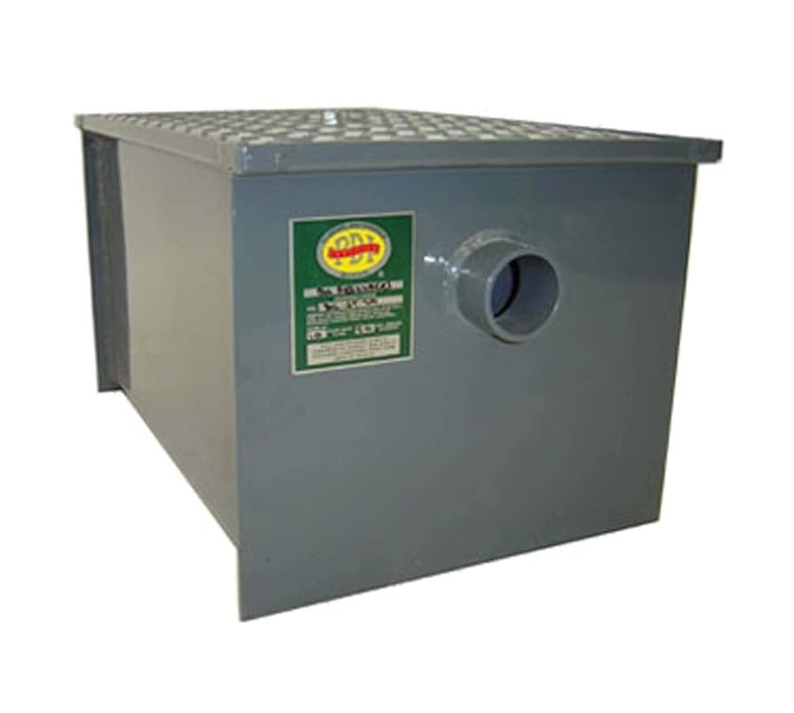 New John Boos GT-8 Carbon Steel Grease Interceptor, 14.2" Long by 11.2" Tall by 10.5" Wide, 8 lbs Grease Capacity