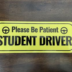 Student Driver Magnet Sign For Car