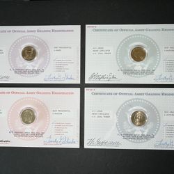 10 Presidential Dollar Gold Coins Certified 