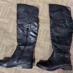 AR AMILA Black Knee-High Boots, size 10M.