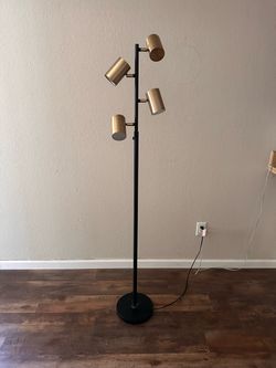 Target Threshold Dean 4-Light Spotlight Floor Lamp – Black & Brass