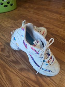 Skechers D'Lites White Tie-Dye Sneakers