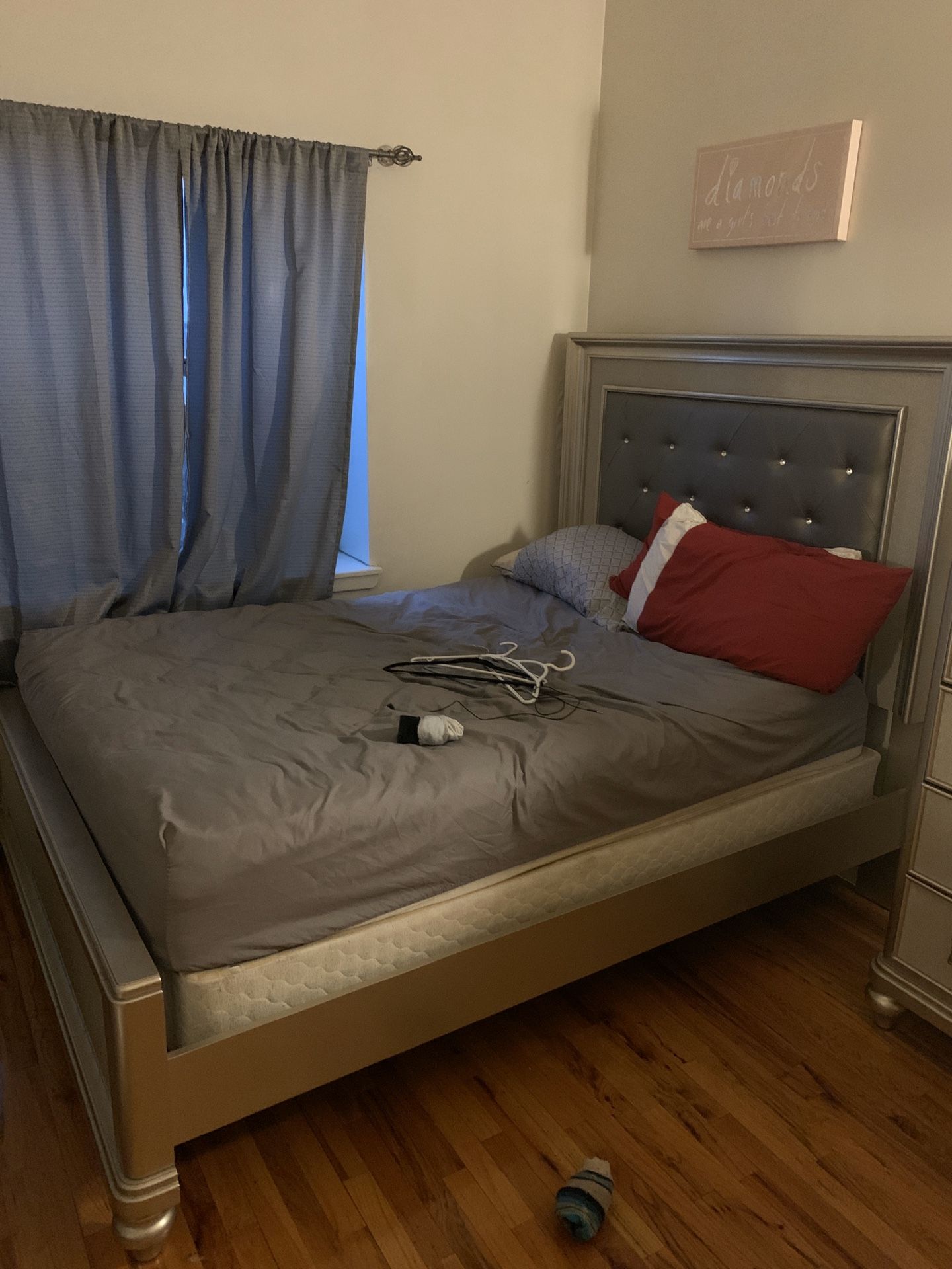 Full bedroom set with mattress and box spring