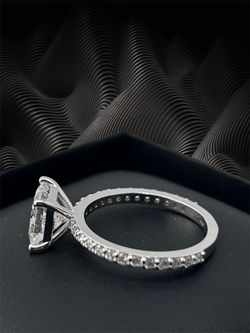 Princess shape Diamond Ring in 14k White Gold