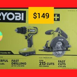 🐦‍🔥 RYOBI COMBO KIT DRILL CIRCULAR SAW BATTERIES CHARGER Bag