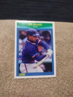1989 rookie autographed card Joe Girardi