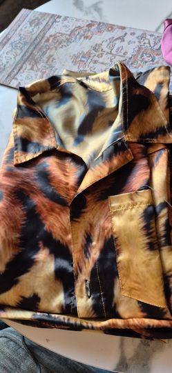 Mens laperd print pajama set