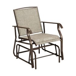 Single Metal Outdoor Rocking Chair, Porch Swing Glider Chair