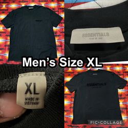 Fear Of God Essentials Faded Black Double Sided T-Shirt Men’s Size XL