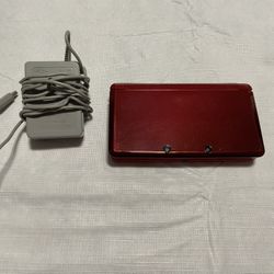 Nintendo 3DS Handheld System Flame Red With Charger