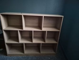 3-tier 10 cube open storage and Organizer wood shelf