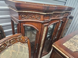 Full dining set real wood 8 chairs