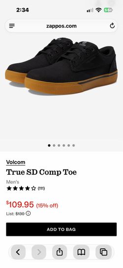 Volcom steel toe shoes size 8w