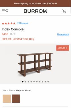 Burrow Index Console - Walnut