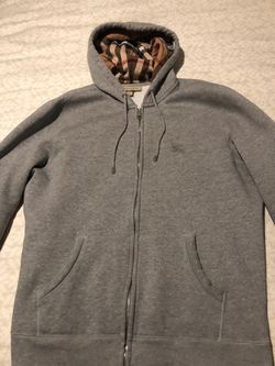 Burberry Men's Solid Hooded Sweatshirt - Navy - Size Medium