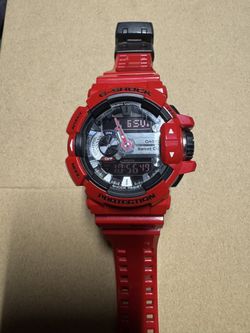 USED G-SHOCK GBA-400-4AJF G'MIX RED Cash Or Bitcoin Only  WRISTWATCH GOOD M-804E No Box. 