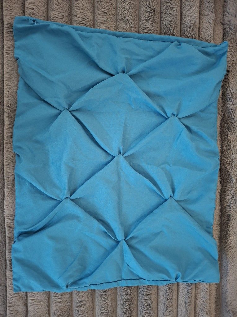 Elegant blue pillow case. Perfect for adding a touch of style to your bedroom. Standard. Zipper. 