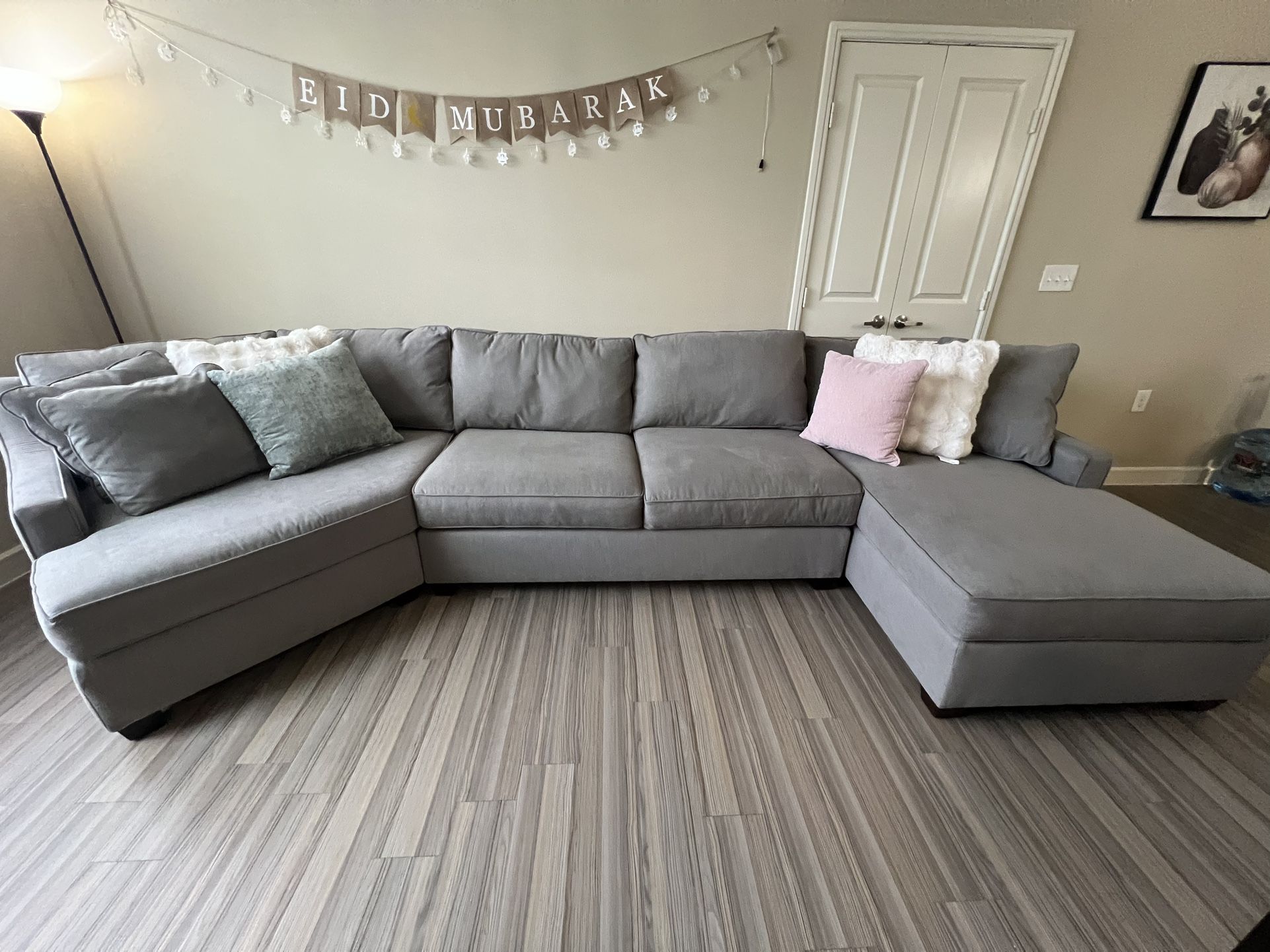 Couch For Sale (Grey color) Fabric