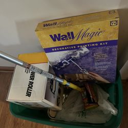 Tote With Painting Supplies 