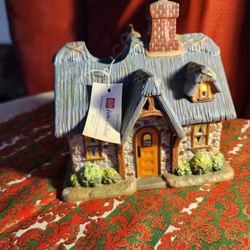 HOME INTERIORS Thomas Kinkade Porcelain Village Tea Light Votive Candle Holder 